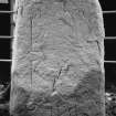 Rhynie (no. 3), Pictish symbol stone. View of face of stone, dated 11 September 1995.