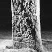Detail of chamfer at base of stone, dated 13 September 1995.