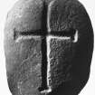 Iona Abbey museum No.4. Early Christian cross-marked stone.
I Fisher 2001, p.127 (10).
