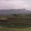 Muck, General. General view looking NE to Eigg from Carn Mhic Asgaill (c NM 417 797).