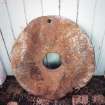 Muck, Port Mor. Rotary Quern. View of underside of upper stone.