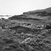 Muck, Leabaidh Dhonnchaidh. Building and farmstead. Detail of farmstead building (NM 41902 78711), looking across to building (NM 41825 78567). View from NE.