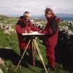 Muck, Sean Bhaile. Township. Plane table survey in progress (Ian Parker and Strat Halliday).