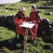 Muck, Sean Bhaile. Township. Plane table survey in progress (Ian Parker and Strat Halliday).