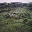 Muck, Fionn-aird. Hut (NM 4163 7873) and lazy beds. View from NE.