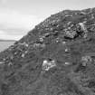 Eigg, Poll Duchaill, Fort. View of section of W wall.