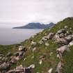 Eigg, Poll Duchaill, Fort. View from S of W wall.