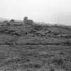 Excavation photograph : deserted cluster on East Lix with byre-dwelling D in centre.