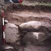 View of the NE corner of the excavation trench. Scale in 200mm divisions