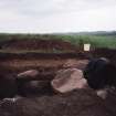 View from W of excavation trench. Mark Hall (Perth Museum) in picture