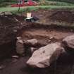 View of excavation trench from SW