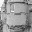 Detail of Meldrum Tower turret, Fyvie Castle.