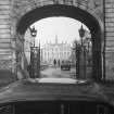 General view of Robert Gordon's College, Aberdeen, framed by the entrance arch.