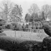 General view of formal garden, Airlie Castle.