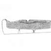 Govan 1 sarcophagus: pencil survey drawing showing long section 