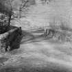 View of approach road onto Carloonan Bridge, Inveraray Castle Estate.