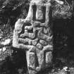 Bute, Inchmarnock, Remains of Chapel.
Head of early christian cross (Side A) TB9, in situ, no.9.