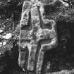 Bute, Inchmarnock, Remains of Chapel.
Head of early christian cross (Side B) TB9, in situ, no.9.