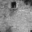 Detail of wall, Kilbirnie Castle, from north east.