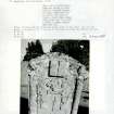 Photographs and research notes relating to graveyard monuments in Abernyte Churchyard, Perthshire.		