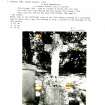 Photographs and research notes relating to graveyard monuments in Old Blair Churchyard, Perthshire.		