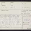 Yell, Cruness, HP50NW 7, Ordnance Survey index card, Recto