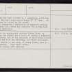 Unst, Gletna Kirk, HP50SE 5, Ordnance Survey index card, page number 2, Verso