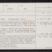 Unst, Gunnister, HP50SE 11, Ordnance Survey index card, Recto