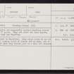 Unst, Belmont, HP50SE 27, Ordnance Survey index card, Recto