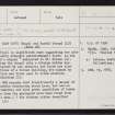 Yell, Papil, HP50SW 4, Ordnance Survey index card, page number 1, Recto