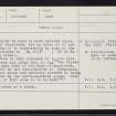 Unst, Sandwick, HP60SW 14, Ordnance Survey index card, Recto