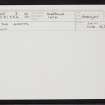 Unst, The Garths, HP61NE 3, Ordnance Survey index card, Recto