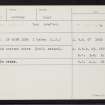 Unst, The Garths, HP61NE 3, Ordnance Survey index card, Recto