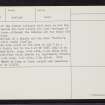 Unst, Norwick, Bartles Kirk, HP61SW 4, Ordnance Survey index card, page number 3, Recto