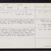 Unst, Loch Of Cliff, HP61SW 16, Ordnance Survey index card, Recto
