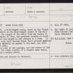 Papa Stour, Hill Of Fielie, HU15NE 2, Ordnance Survey index card, Recto