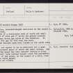 Papa Stour, Muckle Heogan, HU15NE 13, Ordnance Survey index card, Recto
