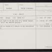 Papa Stour, Kirk Sand, HU15NE 14, Ordnance Survey index card, Recto
