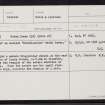Sandness Hill, HU15NE 16, Ordnance Survey index card, Recto