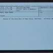 Papa Stour, Tiptans, HU15NE 20, Ordnance Survey index card, Recto