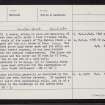 Papa Stour, Maiden Stack, HU16SE 3, Ordnance Survey index card, Recto