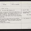 Papa Stour, North-House, HU16SE 4, Ordnance Survey index card, Recto