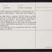 Papa Stour, Northbanks, HU16SE 10, Ordnance Survey index card, page number 2, Verso