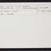 Vaila, Vaila House, HU24NW 22, Ordnance Survey index card, Recto