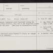 Ward Of Silwick, HU24SE 2, Ordnance Survey index card, Recto