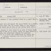 Brindister Voe, HU25NE 6, Ordnance Survey index card, Recto