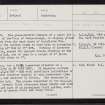 Point Of The Hurds, HU25NE 12, Ordnance Survey index card, page number 1, Recto