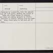 South Houllan, HU25NE 15, Ordnance Survey index card, page number 2, Verso