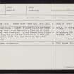Engamoor, HU25NE 20, Ordnance Survey index card, Recto