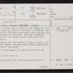 Modesty, HU25NE 21, Ordnance Survey index card, page number 1, Recto